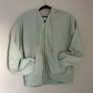 Brandy Melville zip up hoddie light bluish
